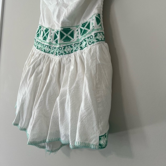 These Three Boutique White and Green Strapless Romper - Picture 6 of 9